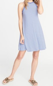 High-Neck Jersey Swing Dress for Women Old Navy